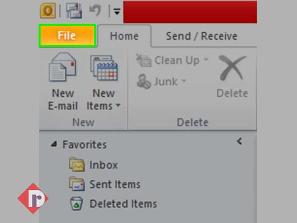 File on Outlook 2013