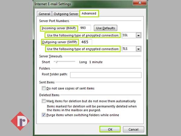 Internet E-mail Settings 