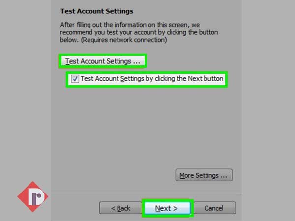 Test Account Settings