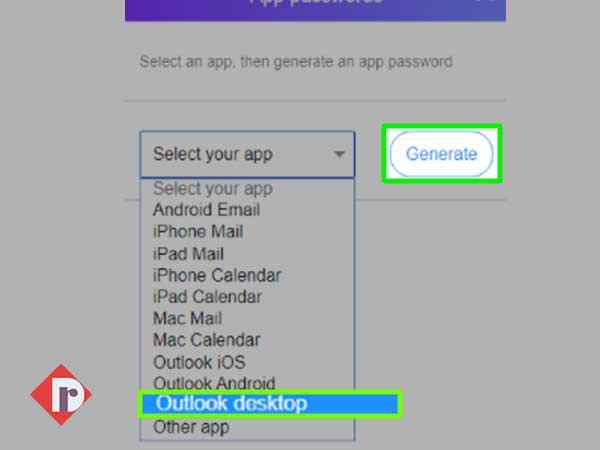 Select your Outlook email client’s version and click the ‘Generate’ button