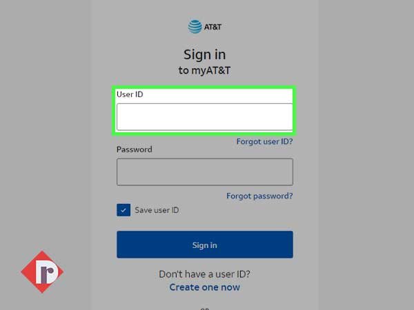 Enter the AT&T email address in the “User ID” option