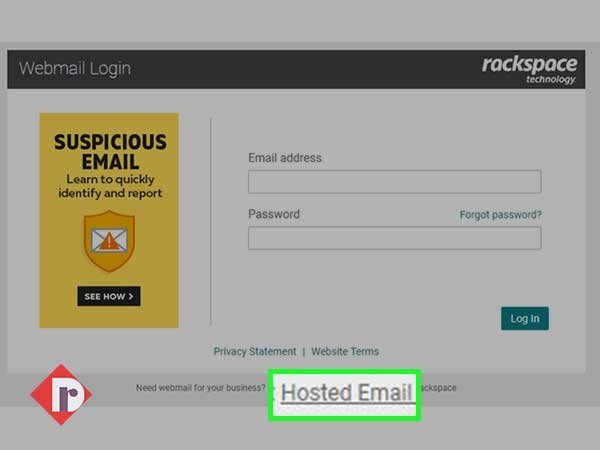Click on the “Hosted Email” link