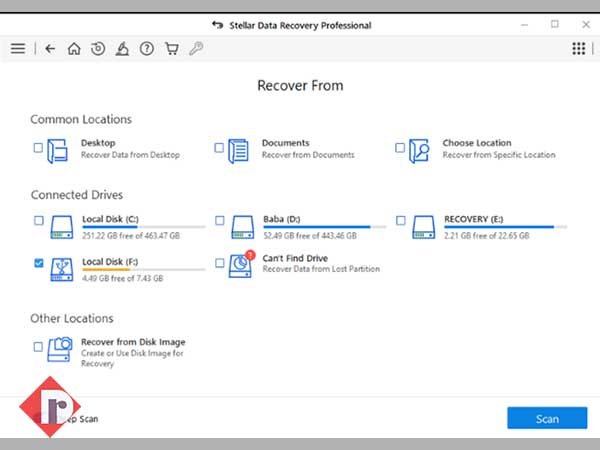 Choose the connected storage drive and turn on the ‘Deep Scan’ option