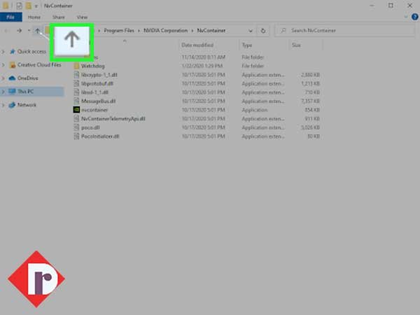 Click on the ‘Up Arrow’ next to the File Explorer’s address bar