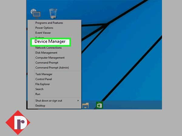 Right-click on the ‘Windows Start’ button and select ‘Device Manager’ option to open it