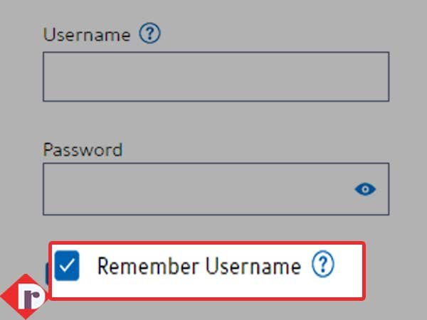 Select the ‘Remember username’ option