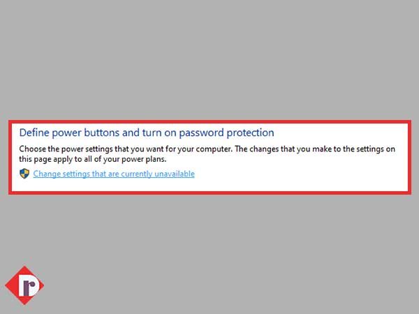 Click on the ‘Change settings that are currently unavailable’ link