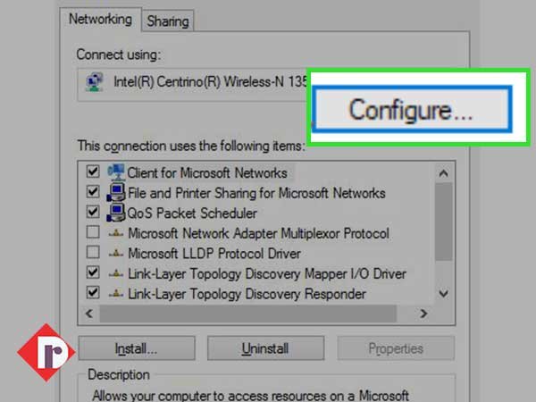 Click on the ‘Configure’ option