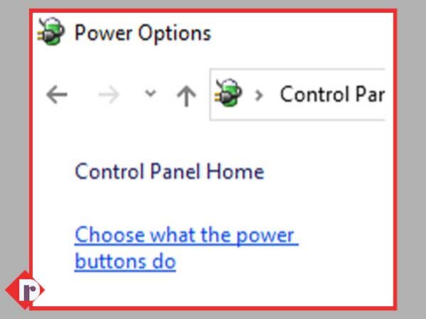  Click on the ‘Choose what the power buttons do’ link.
