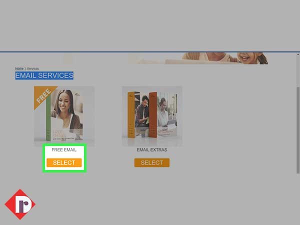 Click on the ‘Select’ button of the “Free Email” option to reach onto the NetZero Free Email Page.