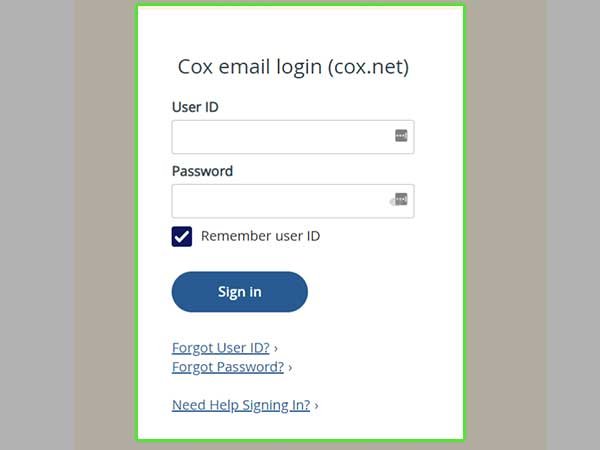 Cox Net Webmail Login Page