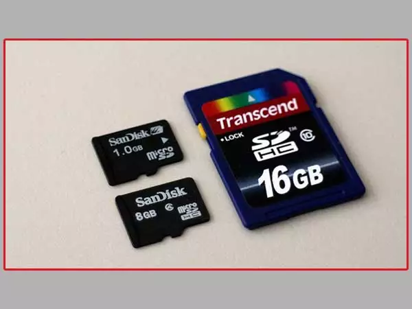 MicroSD cards can be used in camera and drones