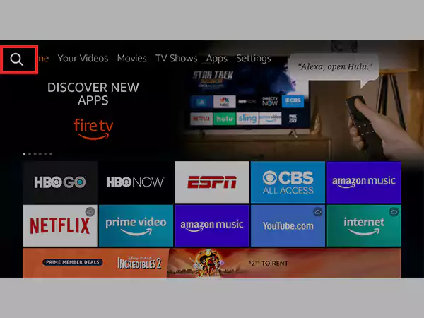 search bar of Amazon Fire