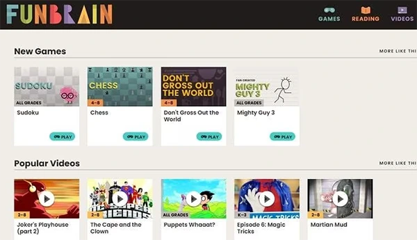 Example of educational games