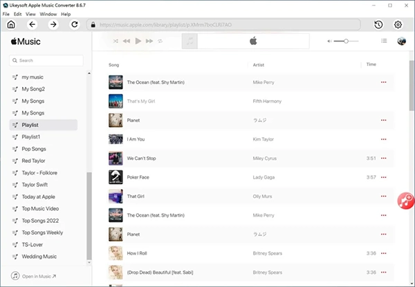 Music Tracks or Playlists